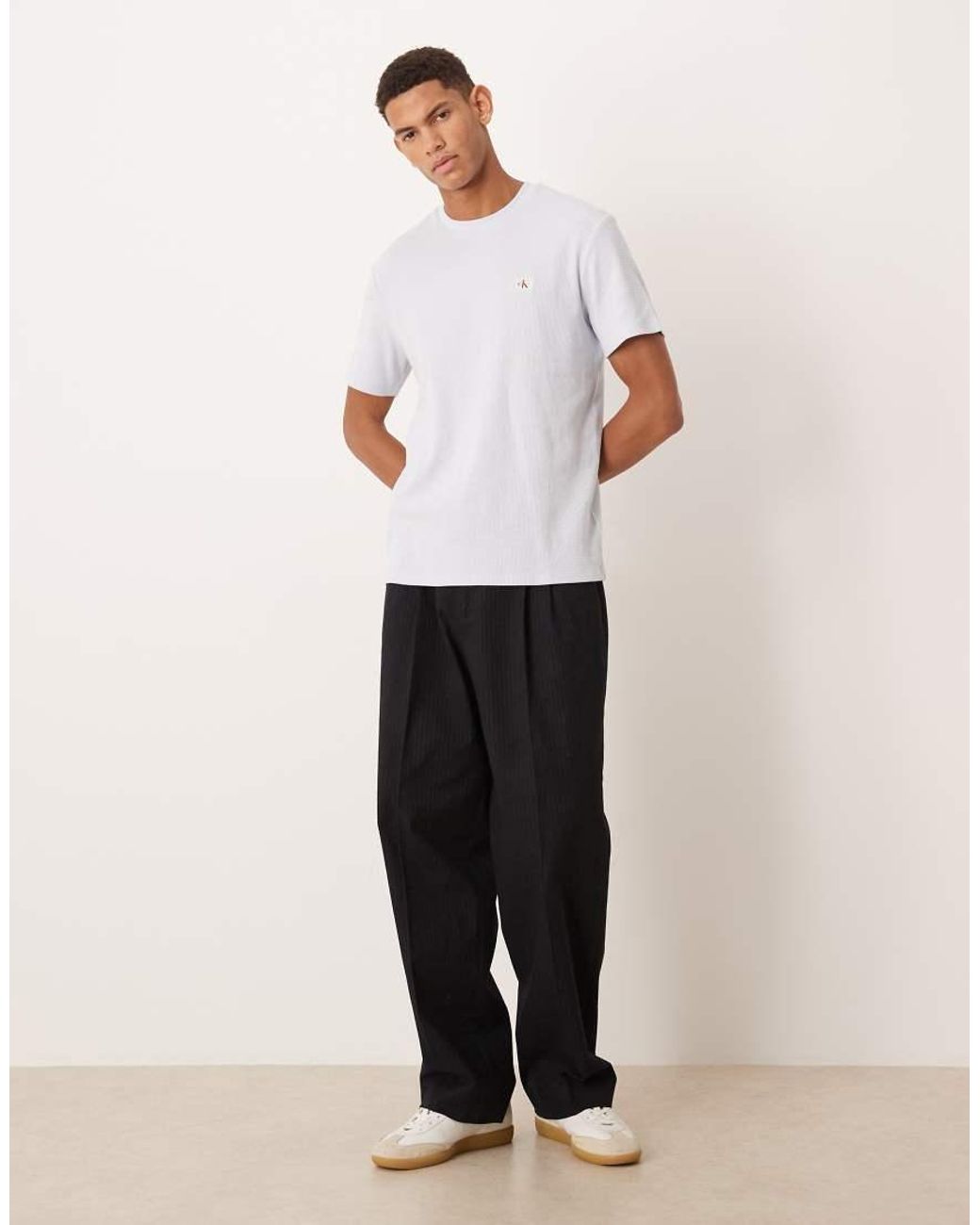 Calvin Klein White Badge Waffle T-shirt for men