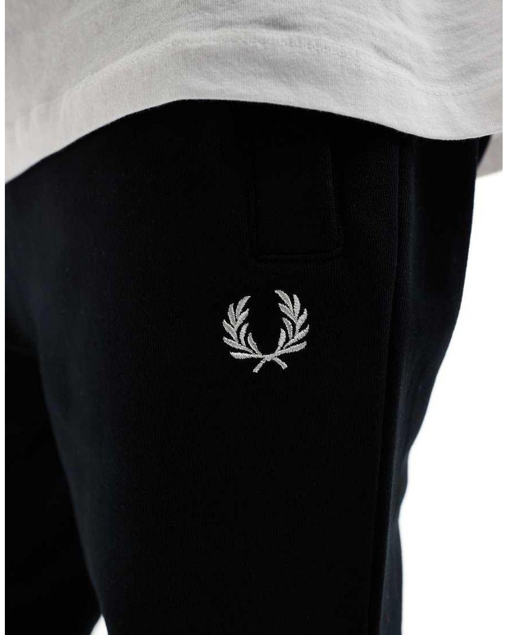 Fred Perry Loopback Sweatpants in het Black voor heren