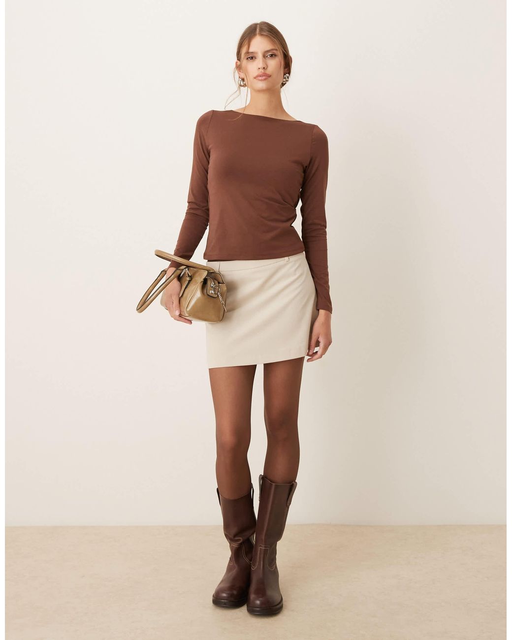 Abercrombie & Fitch Brown – langärmliges oberteil