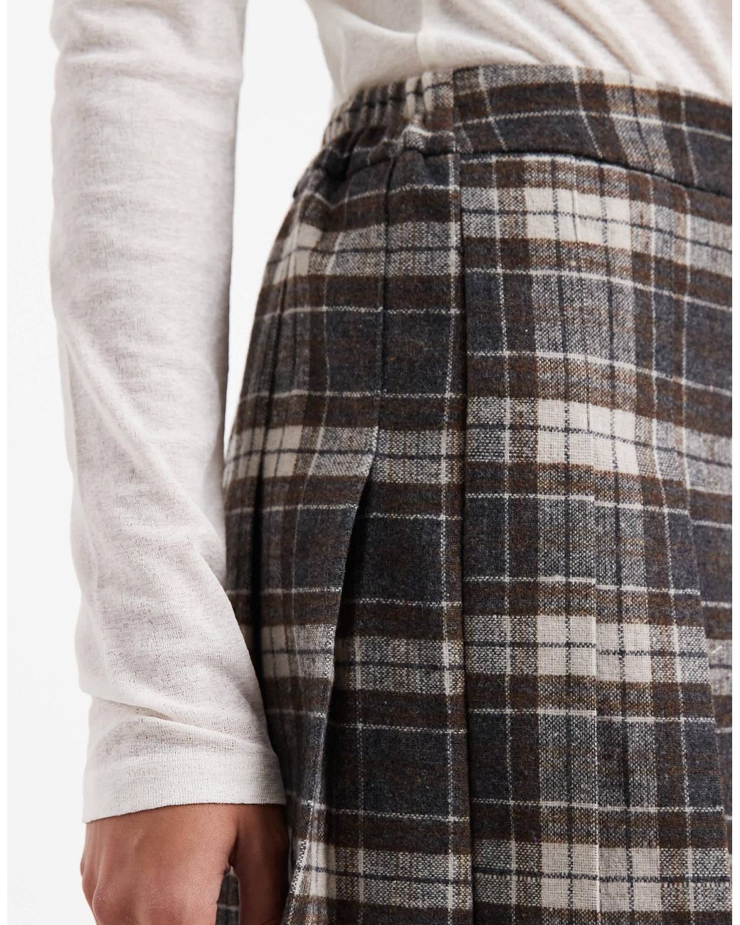 ONLY White Pleated Mini Skirt