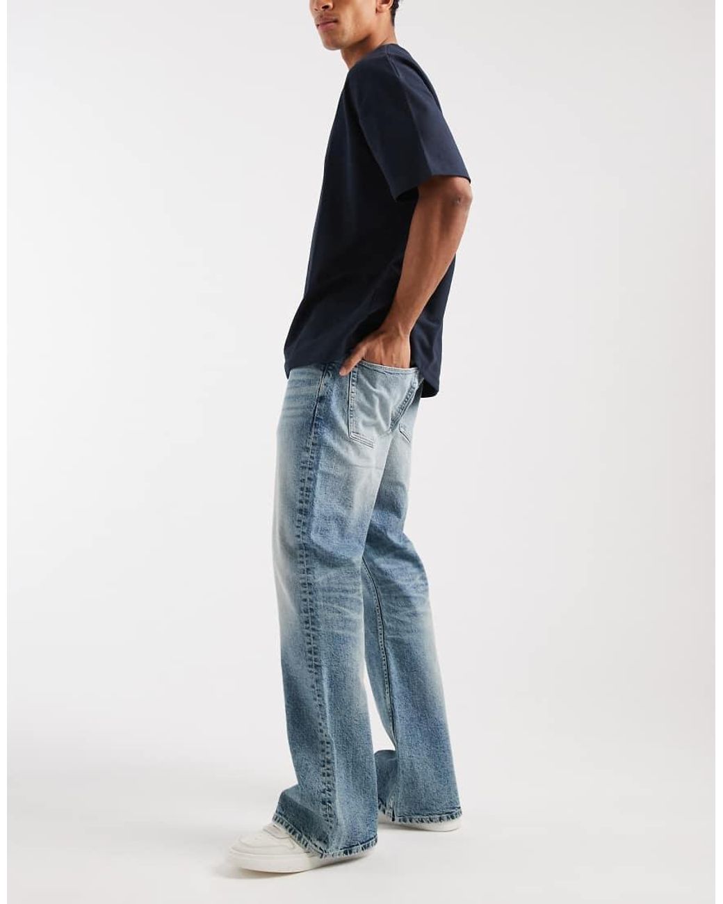ASOS Blue Flared Jeans for men