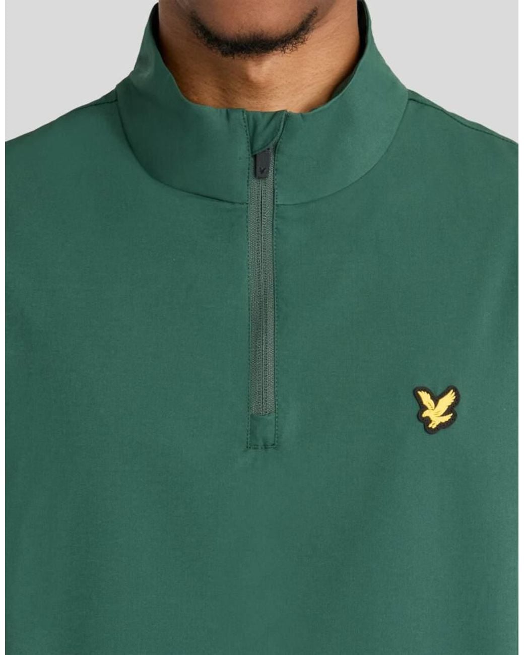 Lyle & Scott Green Mid Jackets Padel Active Overhead Jacket for men