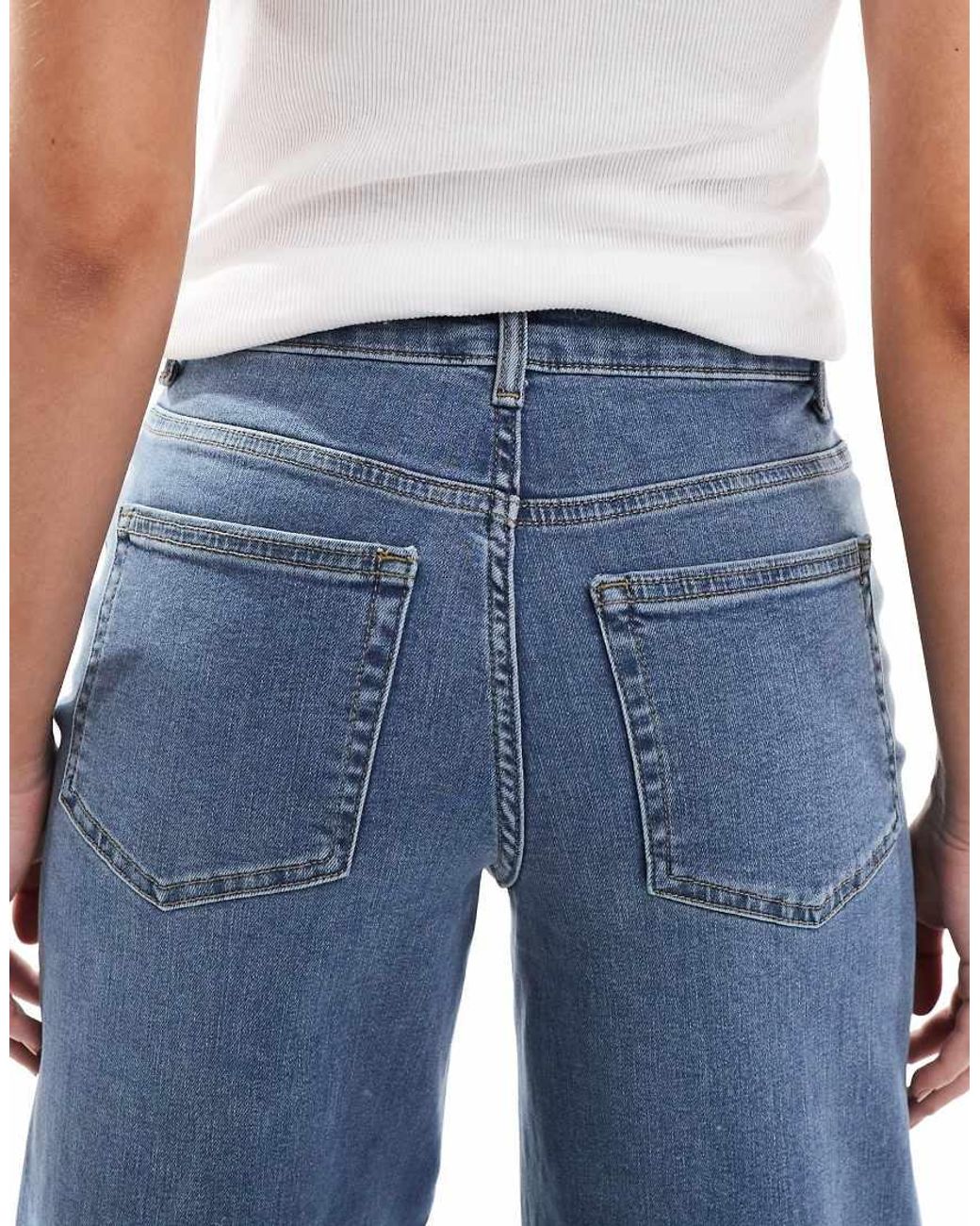 ONLY Blue Madison High Waist Wide Leg Jeans