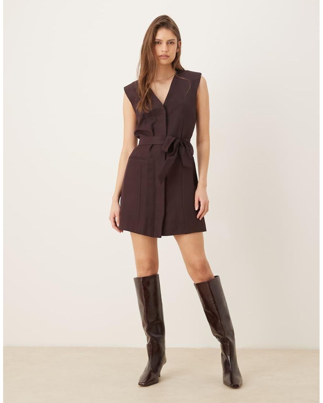 Mango Red Tailo Sleeveless Mini Dress