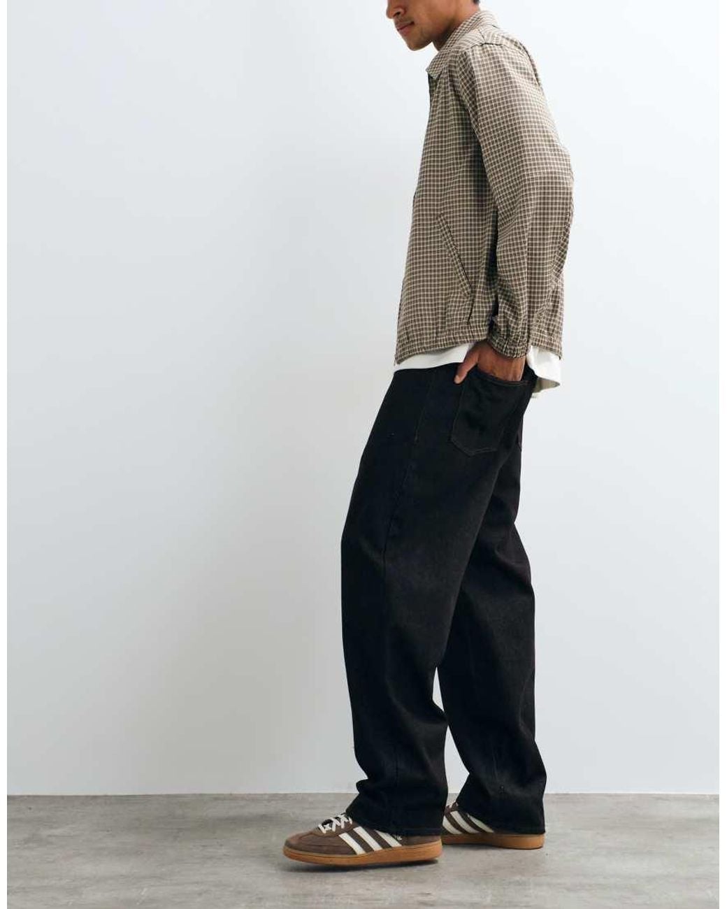 Only & Sons White Fade Loose Fit Jeans for men