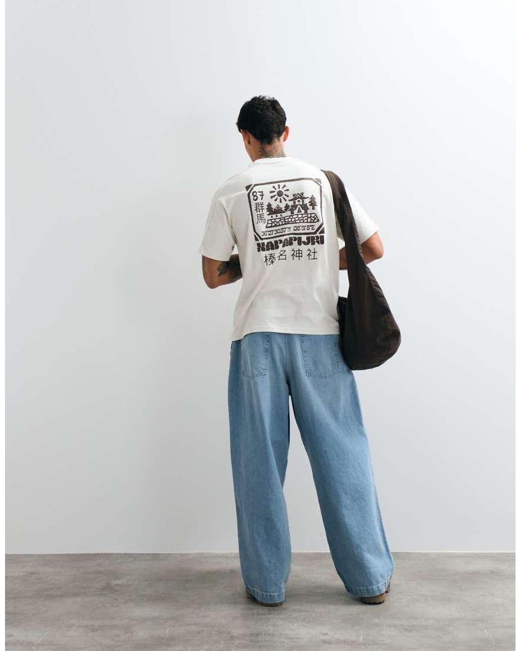 Napapijri White Backprint T-shirt for men