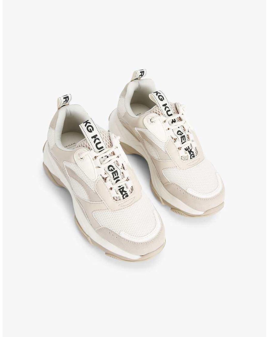 KG by Kurt Geiger White Lila Lace Up Trainers