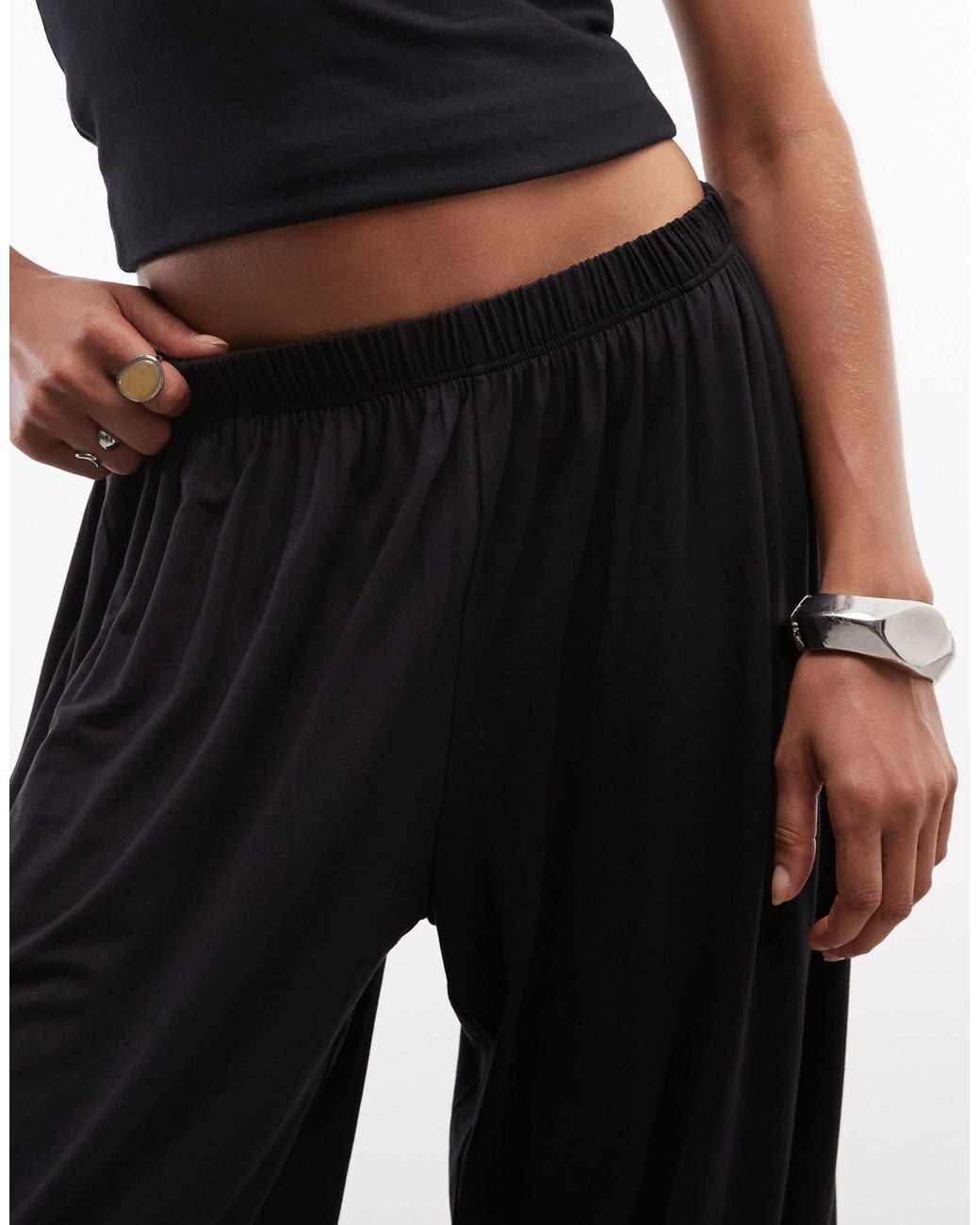 Monki Black Balloon Trousers