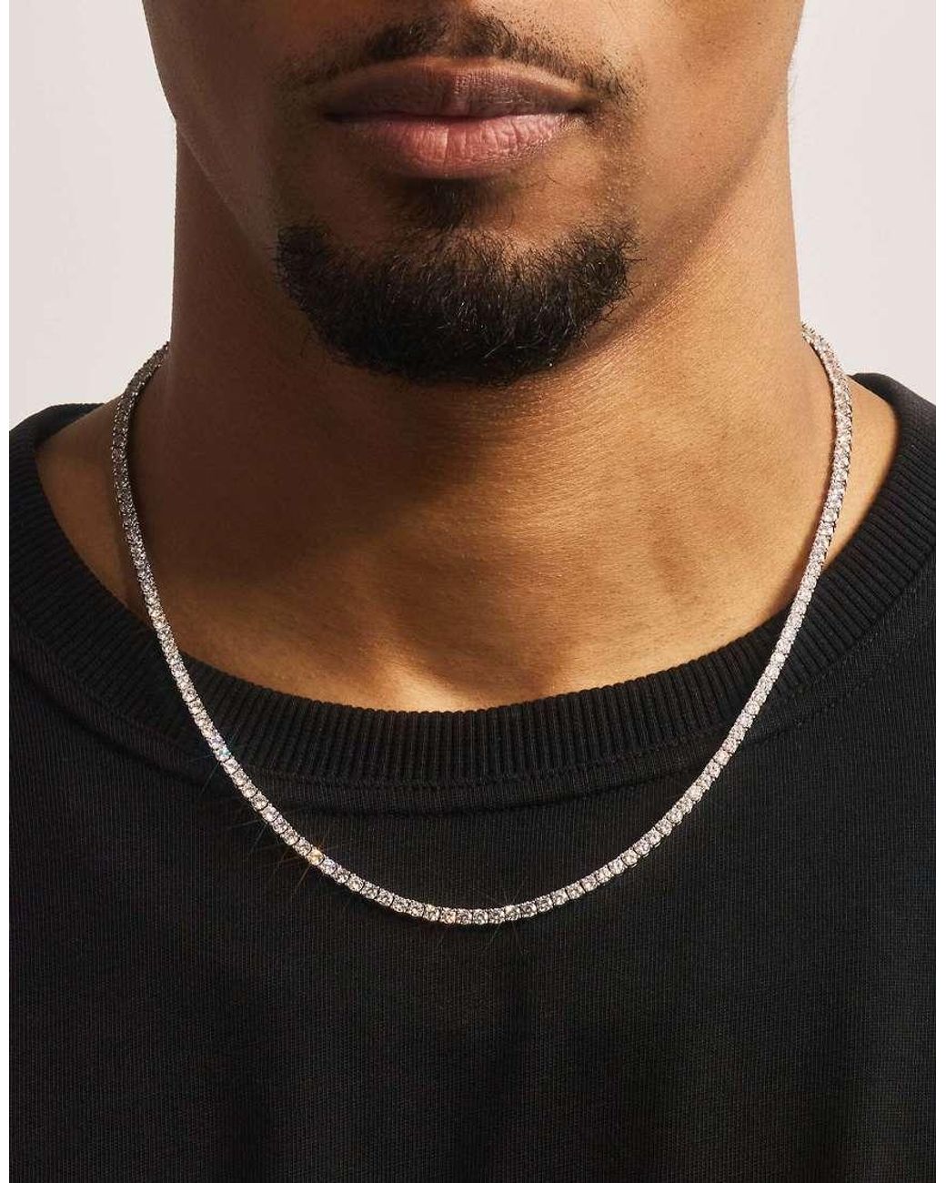 CERNUCCI White Tennis Chain for men