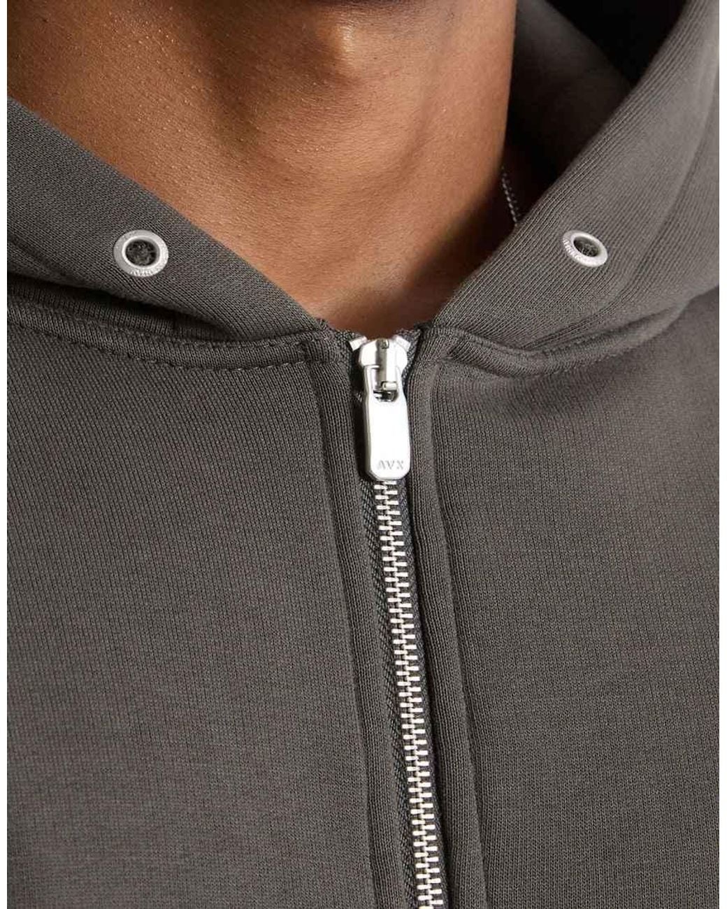 AVX Gray Nova Full Zip Hoodie for men