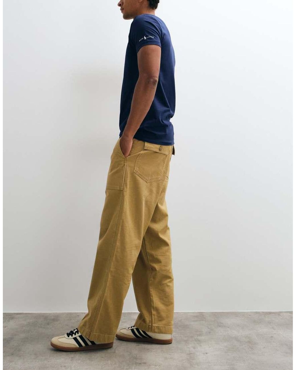 Polo Ralph Lauren Natural Woven Cargo Trousers for men