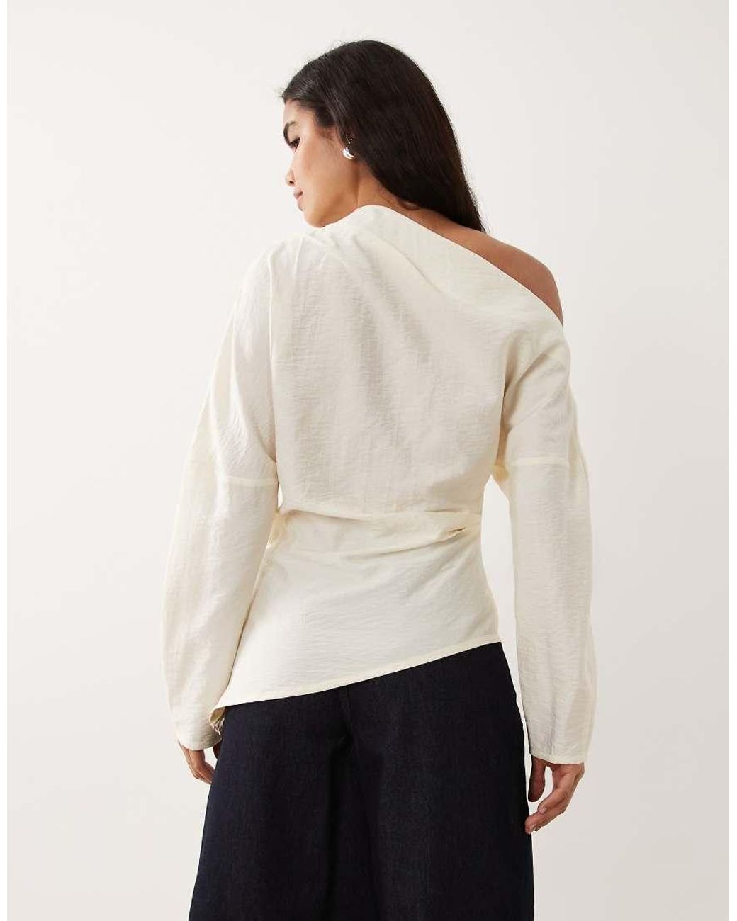 ASOS Natural Off Shoulder Top