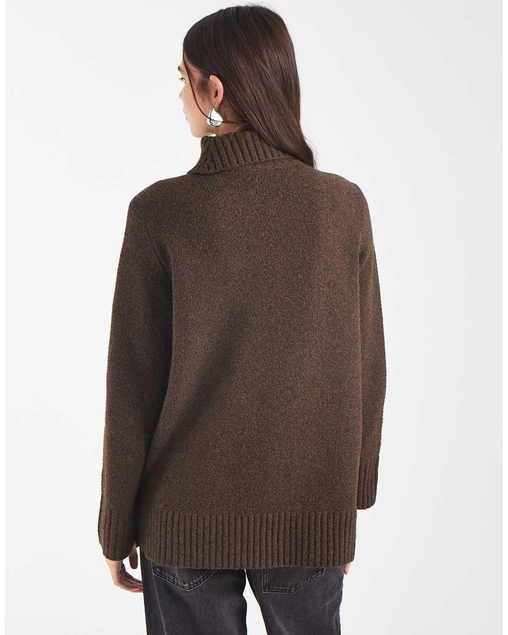 Object Multicolor Oversized Roll Neck Knitted Jumper