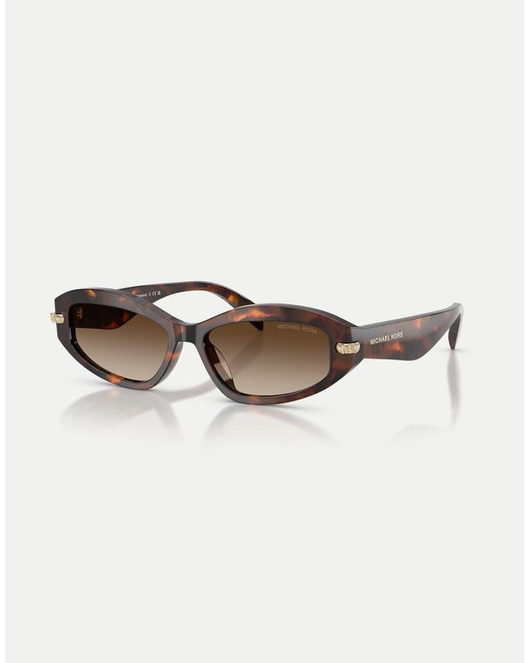 Michael Kors Natural Wilmington Oval Sunglasses With Lens
