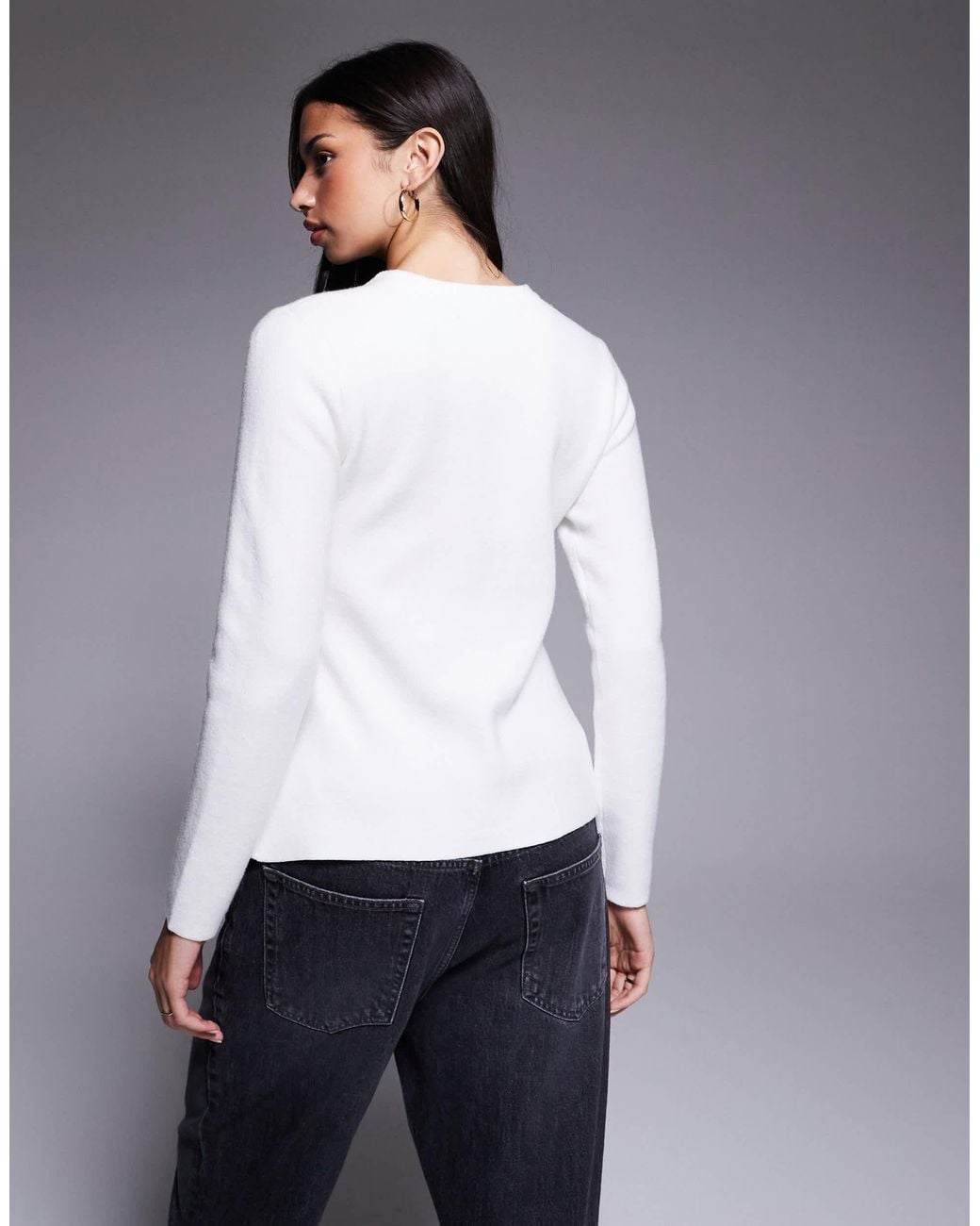 River Island Gray Knitted Longline Cardigan