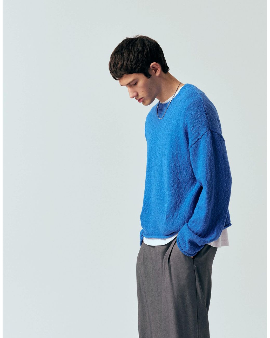 Weekday – locker geschnittener strickpullover in Blue für Herren