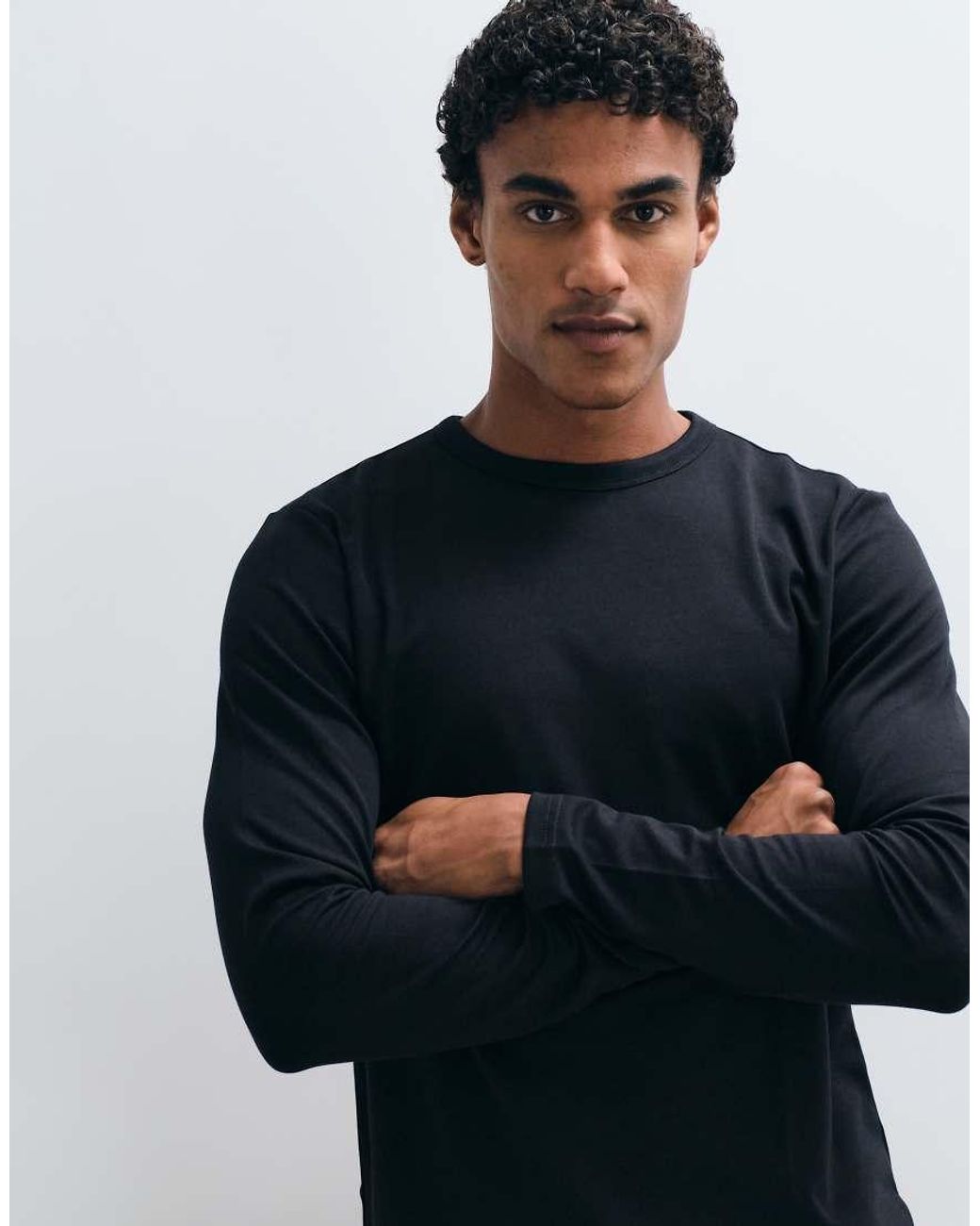 ASOS Blue Breathemax Heavyweight Regular Fit Long Sleeve T-Shirt for men