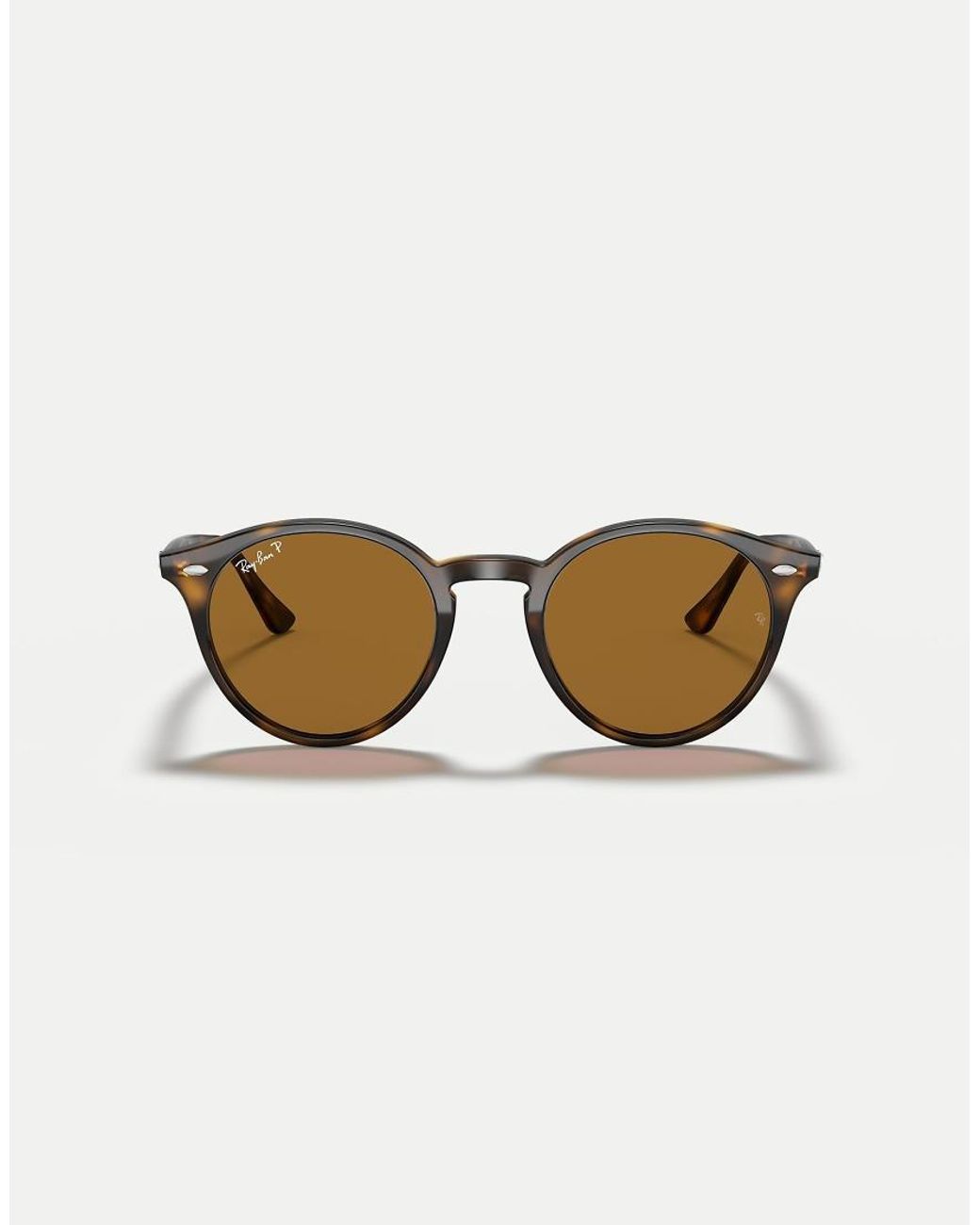 Ray-Ban Natural Rb2180 Round Polarised Sunglasses