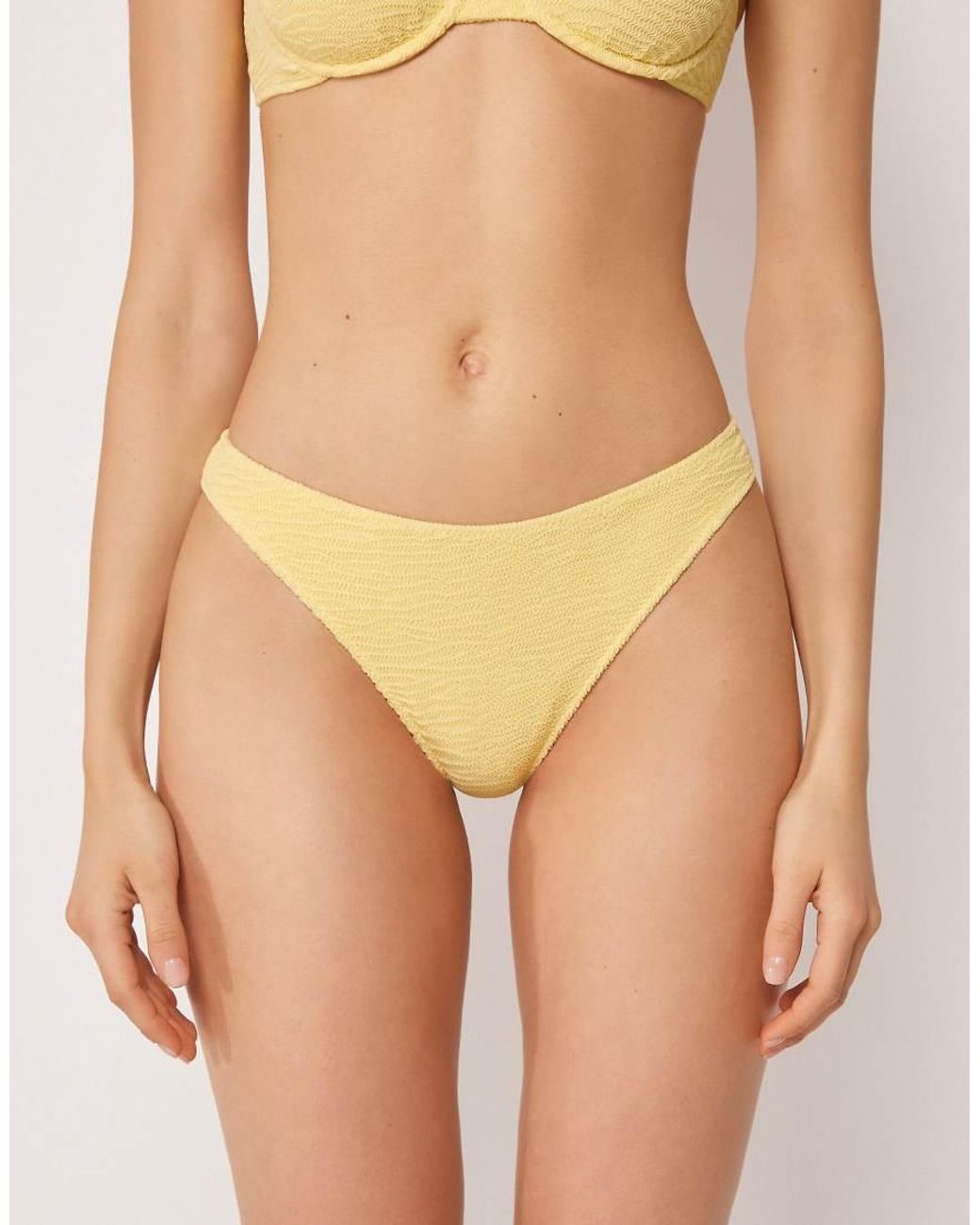 Calzedonia Natural Bikini Bottoms Crinkle Waves
