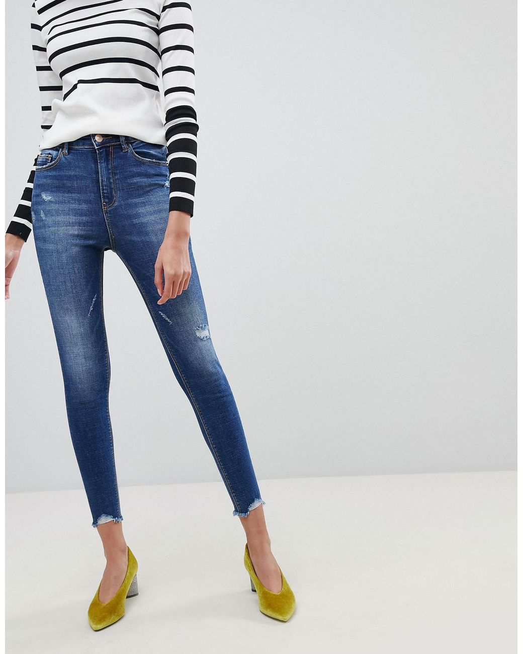 Super High Waist Skinny Jeans 