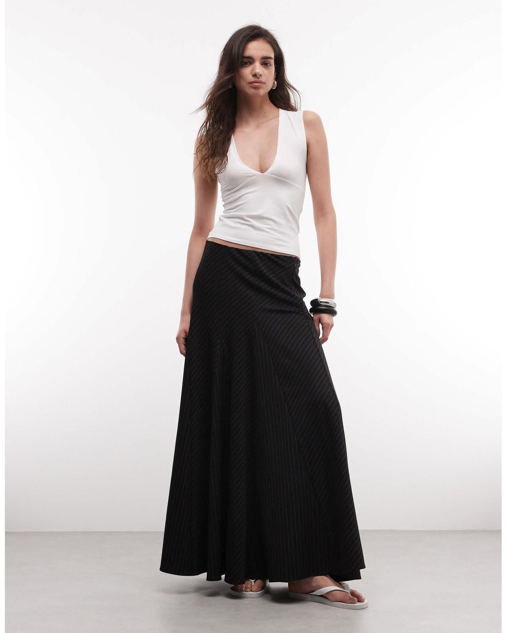 Weekday White Low Plunge Top