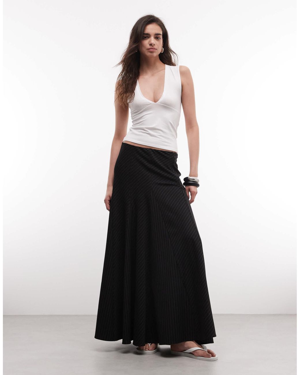 Top à décolleté plongeant Weekday en coloris White