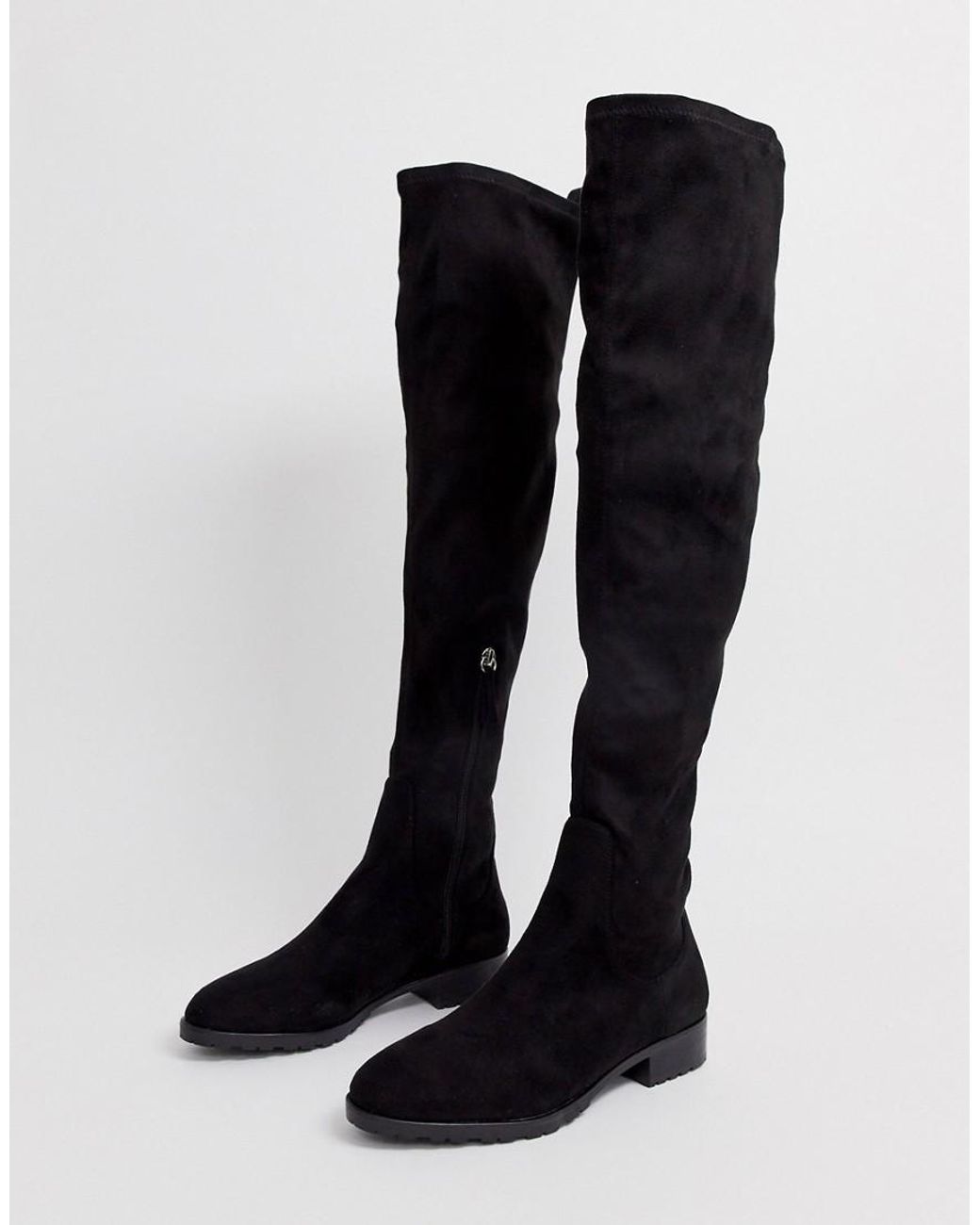 raid kola black round toe over the knee boots