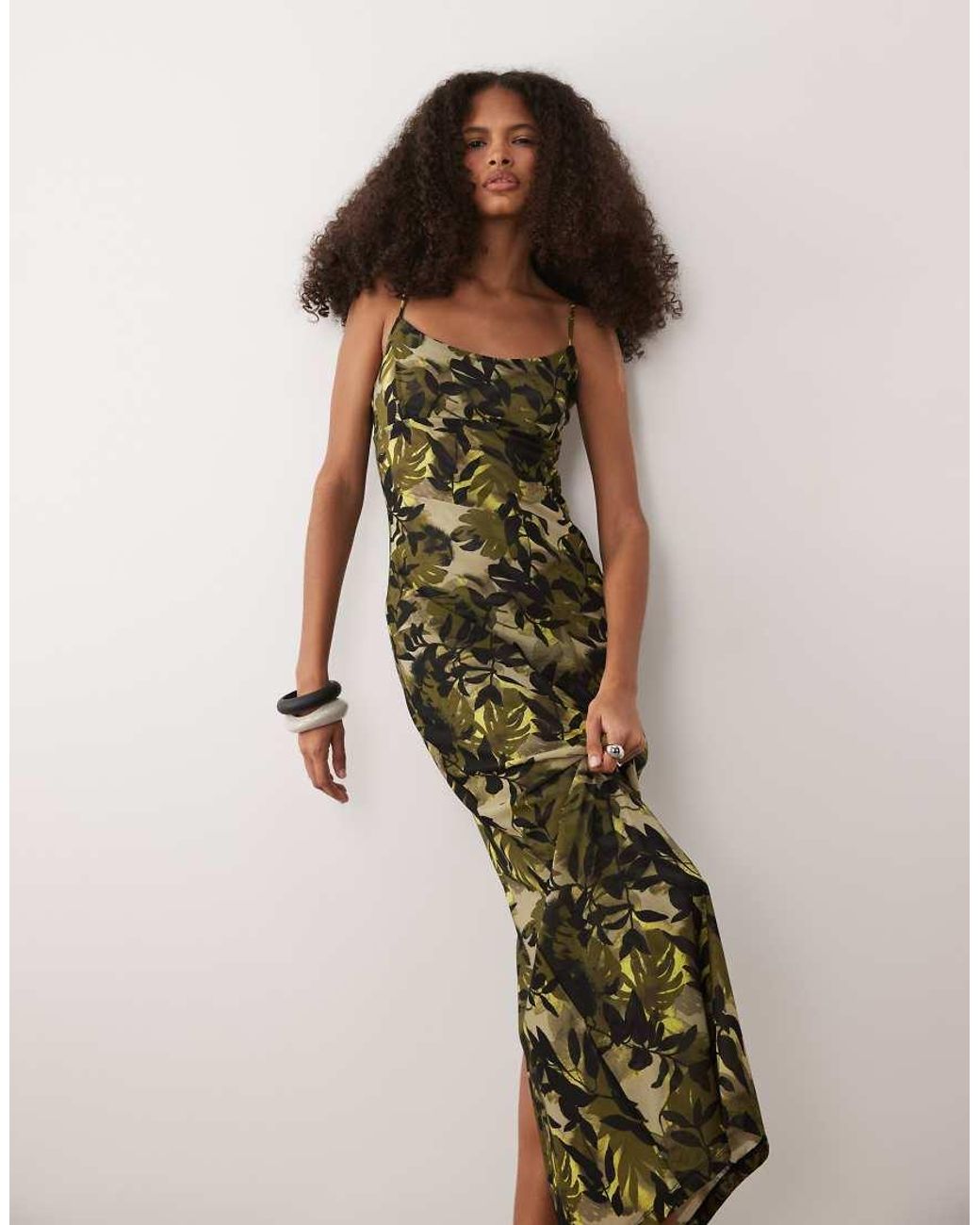 ARMANI EXCHANGE Natural Printed Maxi Dress