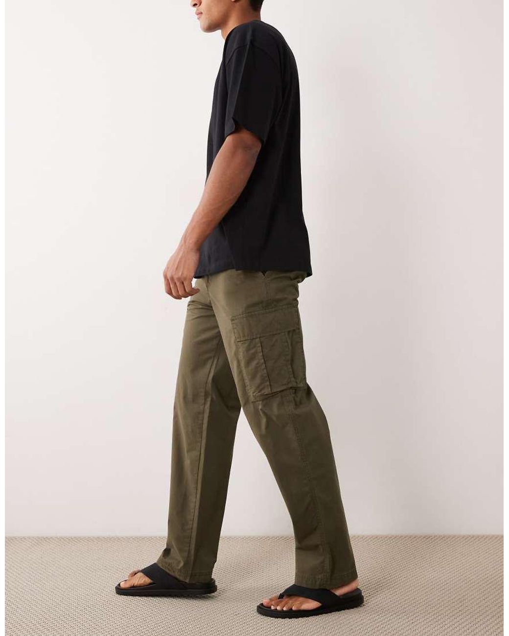 JJ Rebel Green Straight Fit Cargo for men