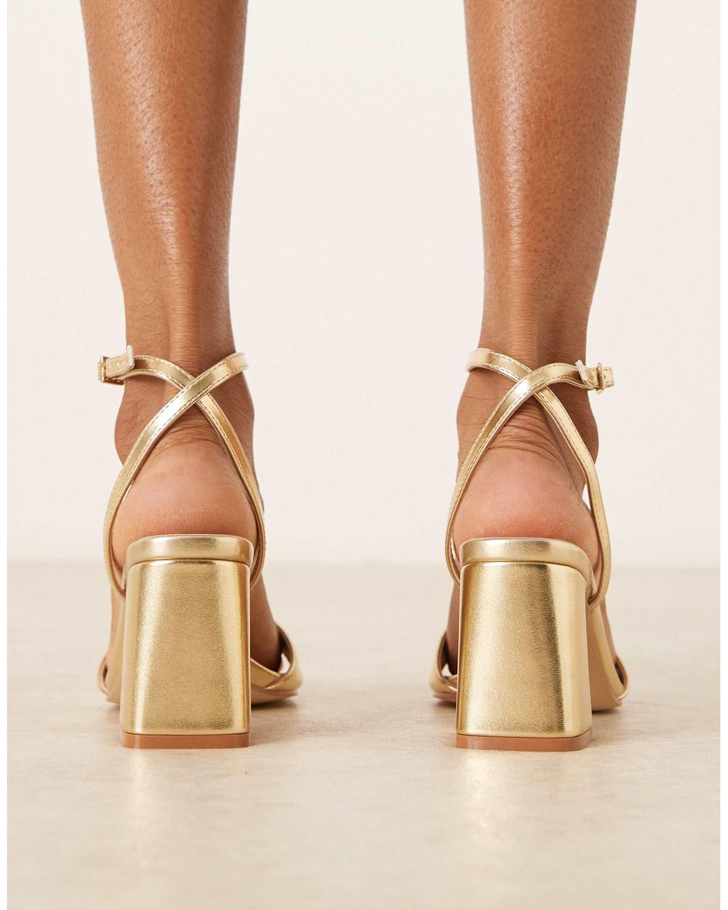 Raid Natural Cora Block Heeled Sandals