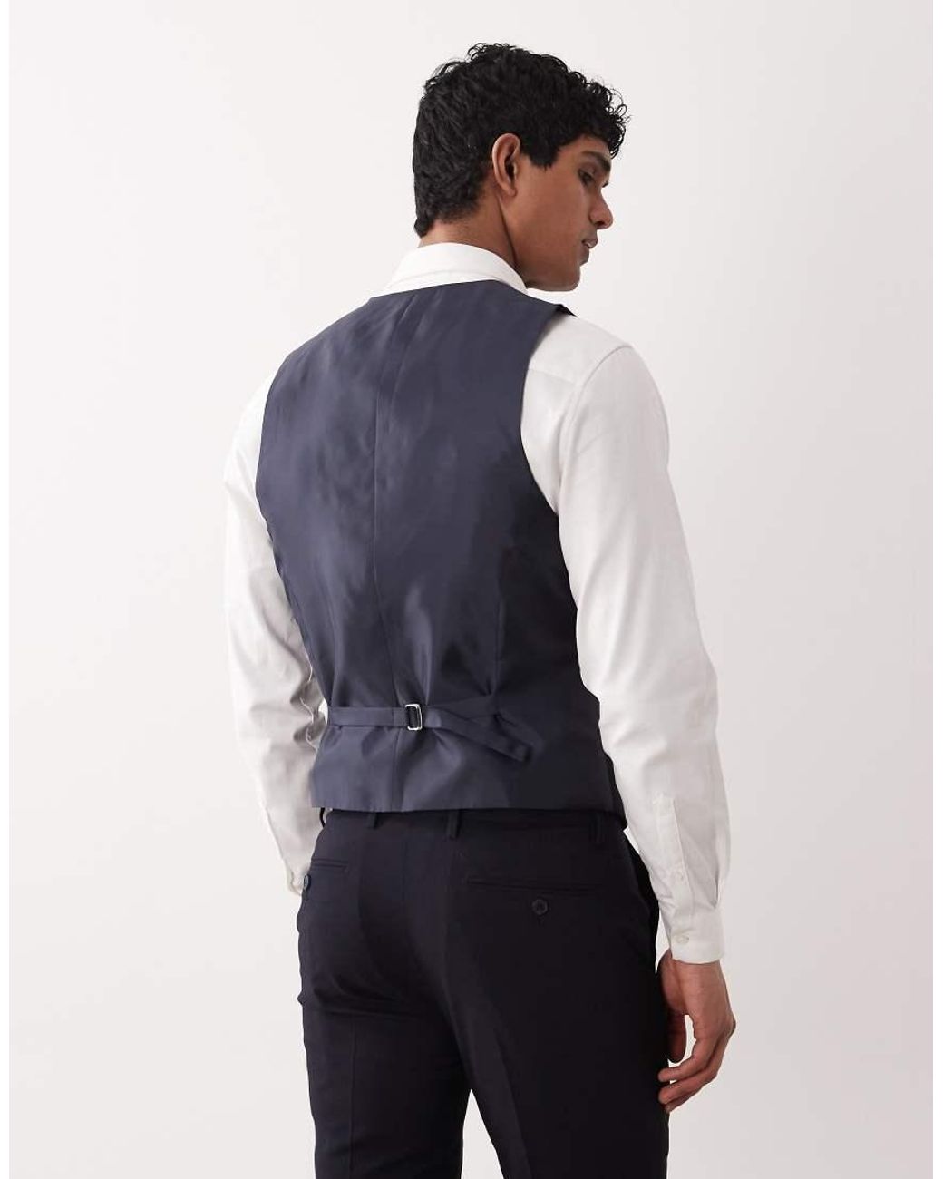 ASOS Blue Skinny Suit Waistcoat for men