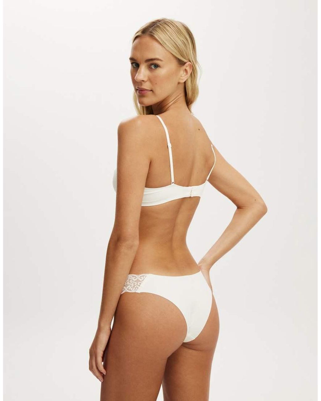 Cotton On Natural Plunge Underwire Bra