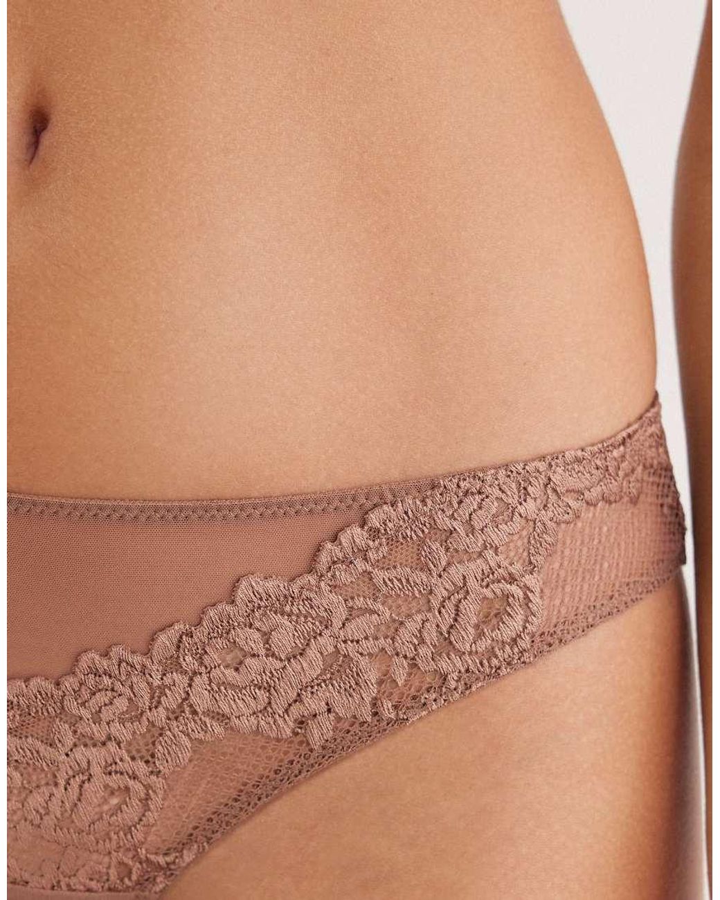 Intimissimi Brown Pretty Flowers Brazilian Briefs