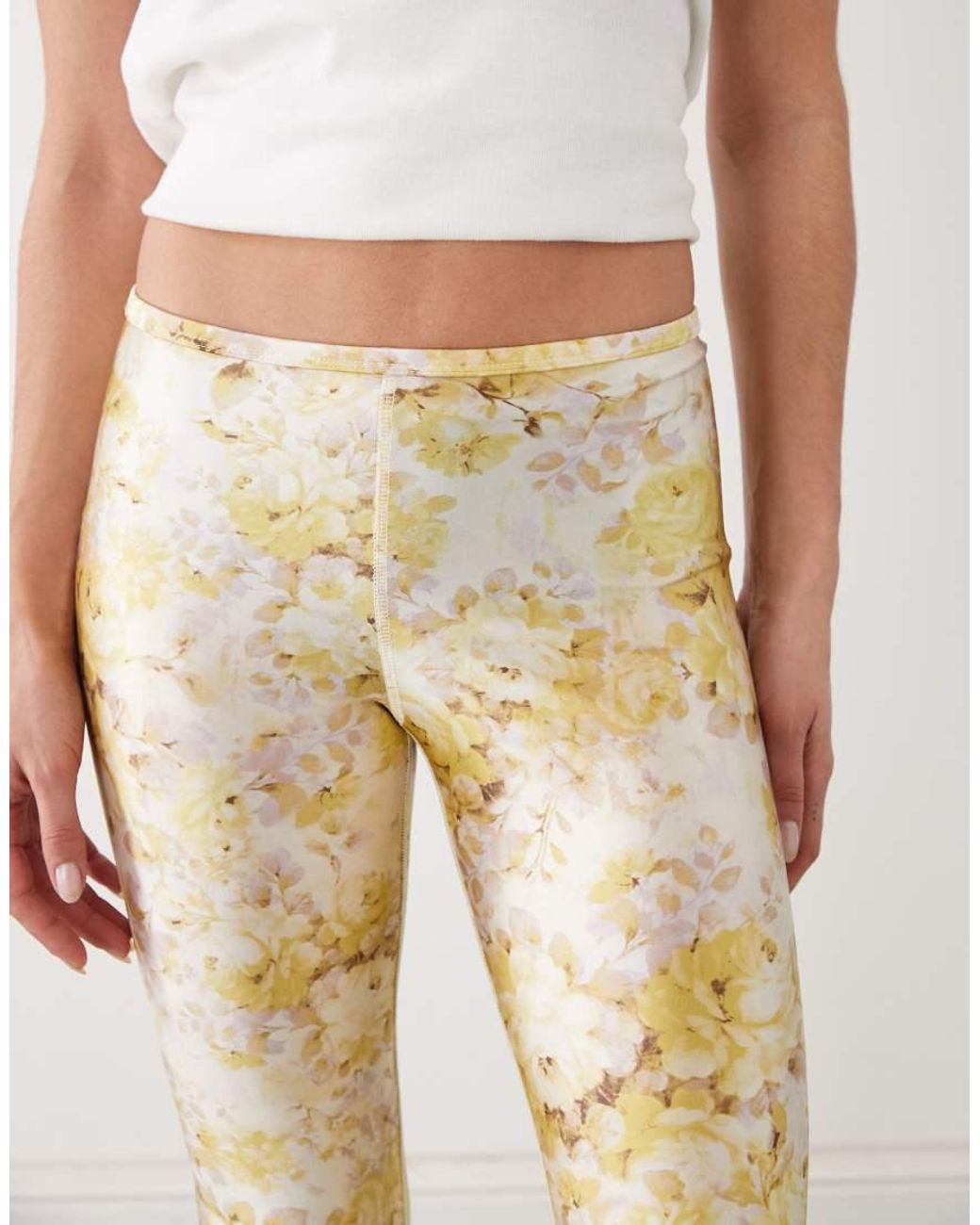 Monki Natural Slim Flare Trouser