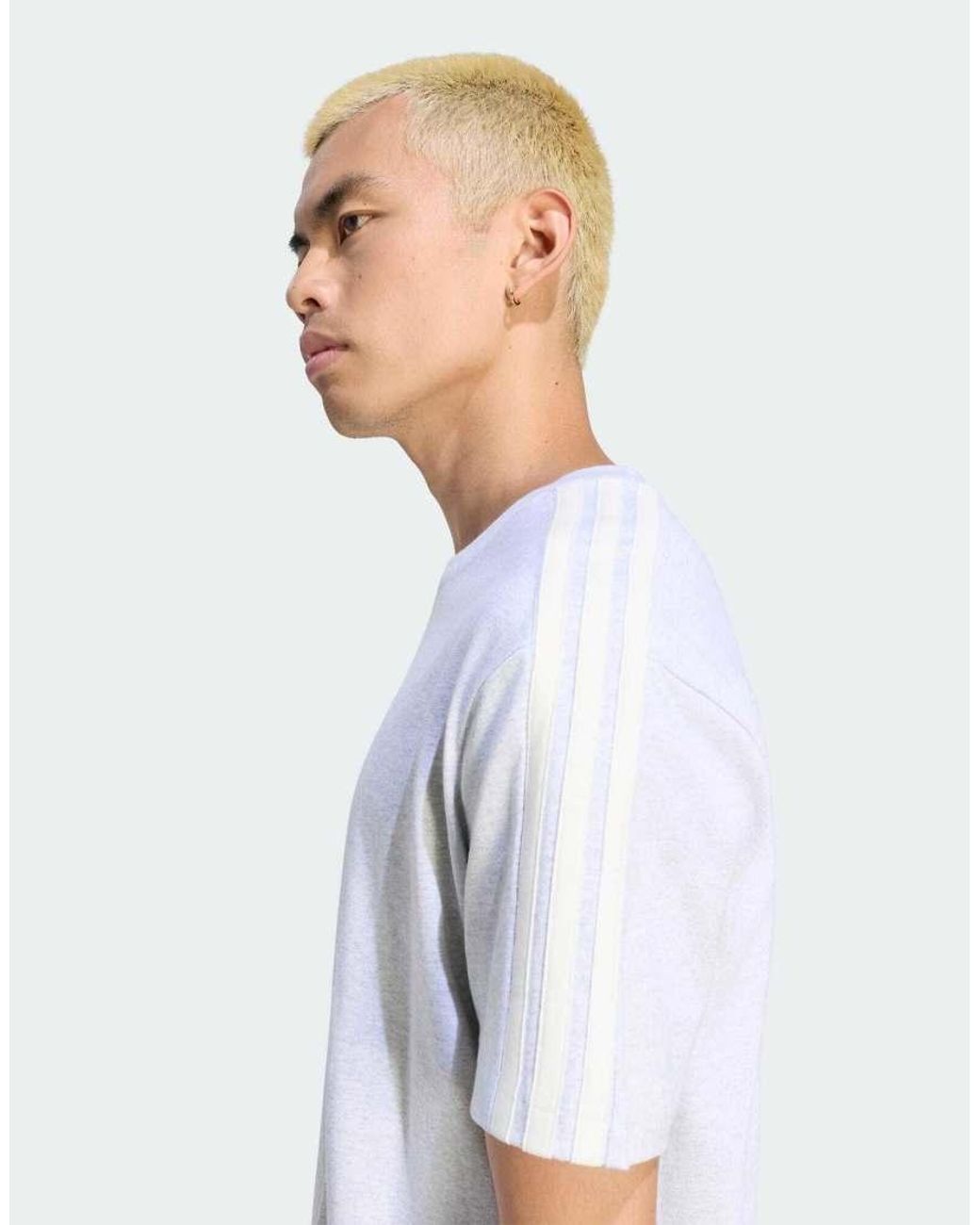 Adidas Originals White Adidas Kit 3-stripes Regular T-shirt for men