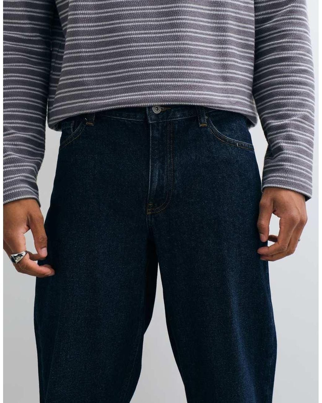 ASOS Gray Wide Flared Jeans for men