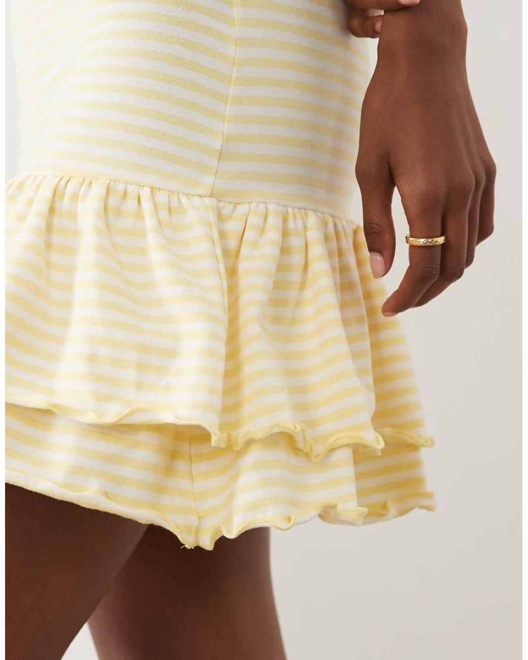 Miss Selfridge Natural Halterneck Mini Dress