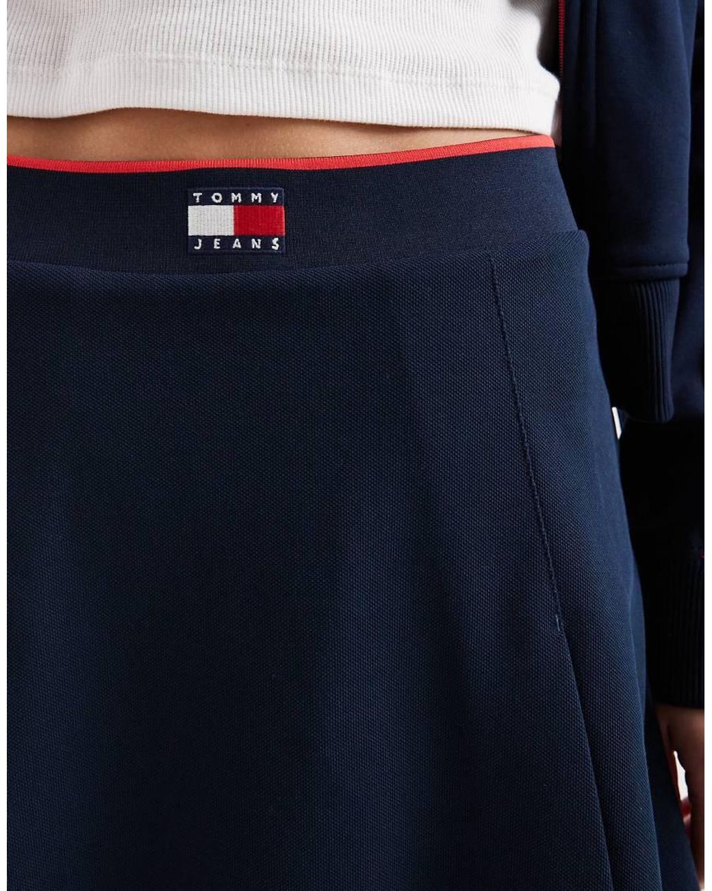 Tommy Hilfiger Blue Pique Mini Skirt Co-Ord