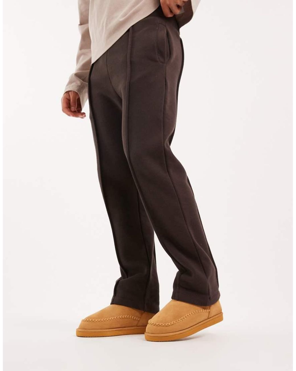 Jack & Jones Brown Chunky Faux Suede Slipper Boot for men