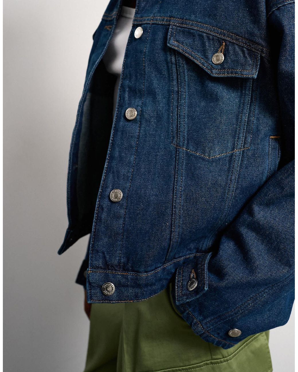 TOPSHOP Blue – bauschige jeansjacke