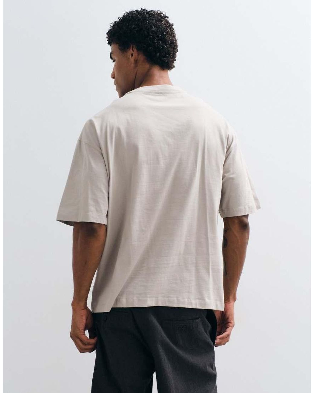 T-Shirt Basic Oversize Grigia di ASOS in Gray da Uomo