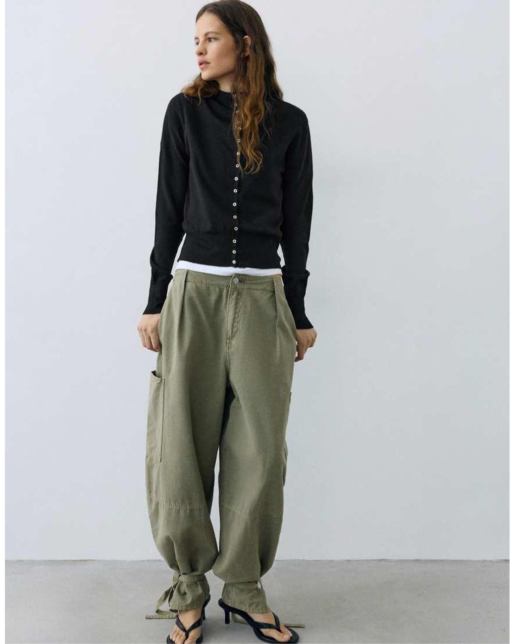 Pull&Bear Black High-neck Cardigan