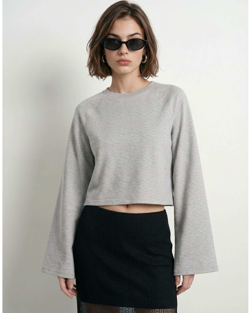 Sweatshirt clair chiné HYPEDROP en coloris Gray