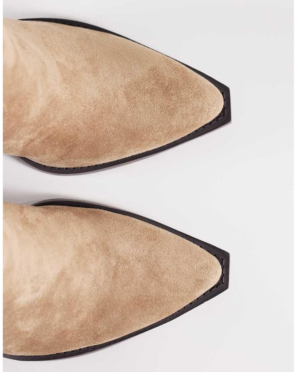 ASOS White Remone Heeled Western Boots