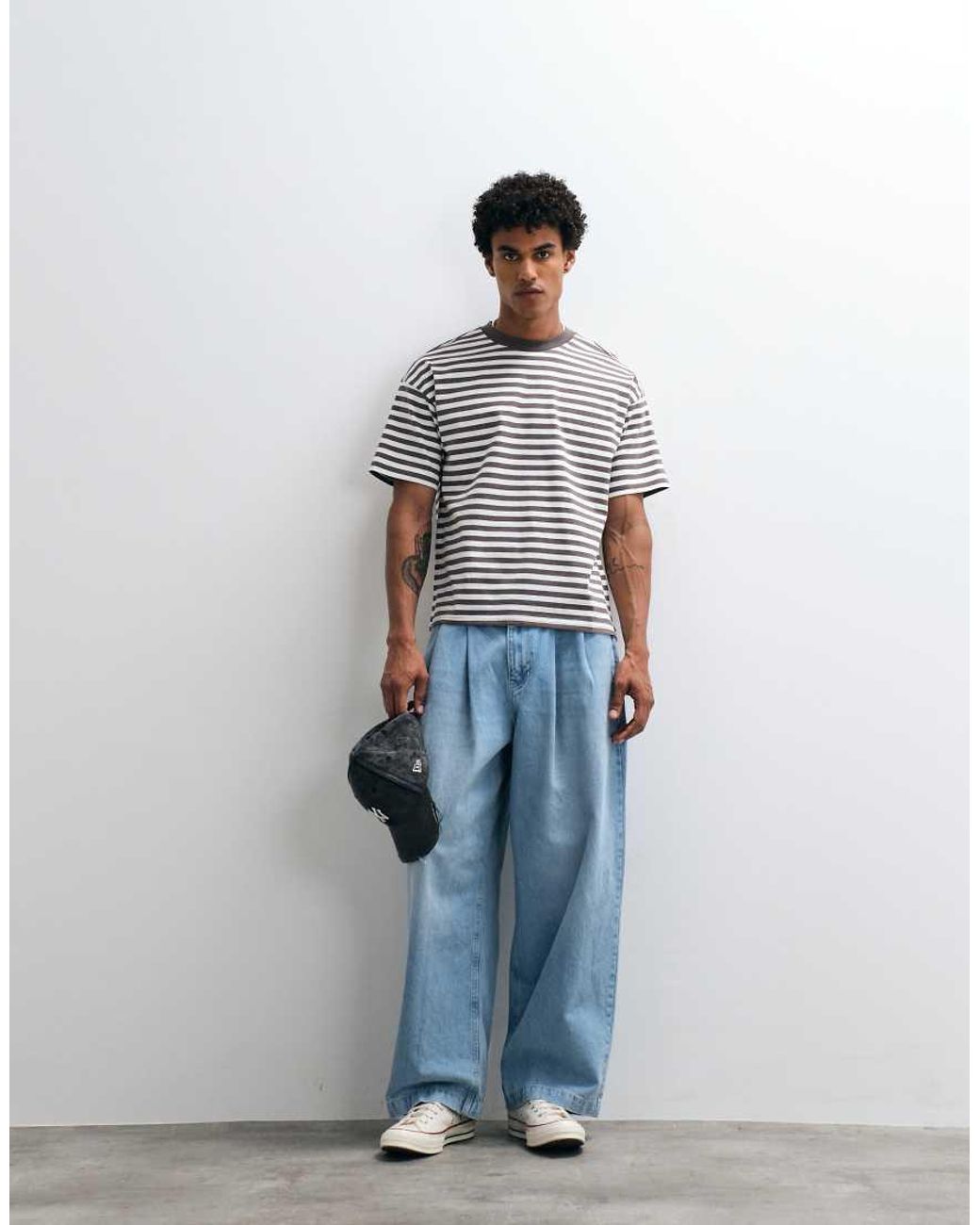 Weekday White Oversized Boxy T-shirt for men