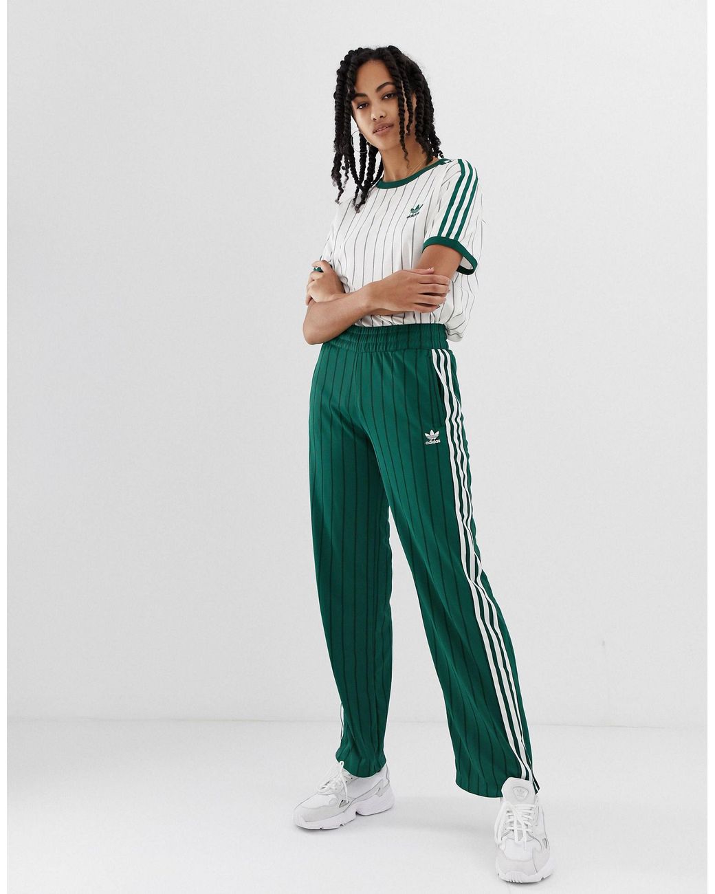 adidas Originals Track Pants in Green | Lyst