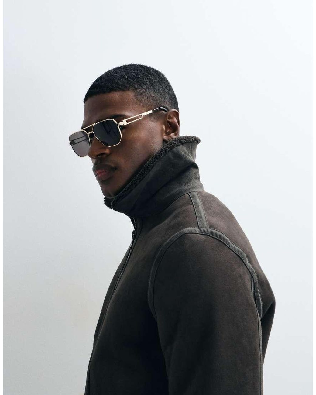 Mango Natural Faux Shearling Jacket With Pockets for men