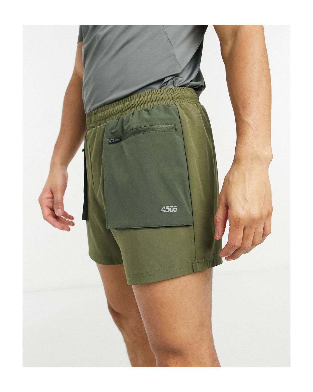 ASOS 4505 Running Shorts With Utility Pocket in Green for Men Lyst