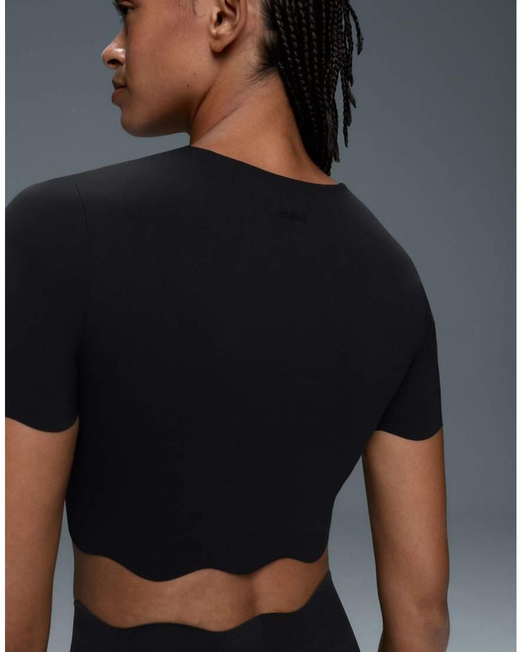 Oysho Black Wavy Compressive Tank Top