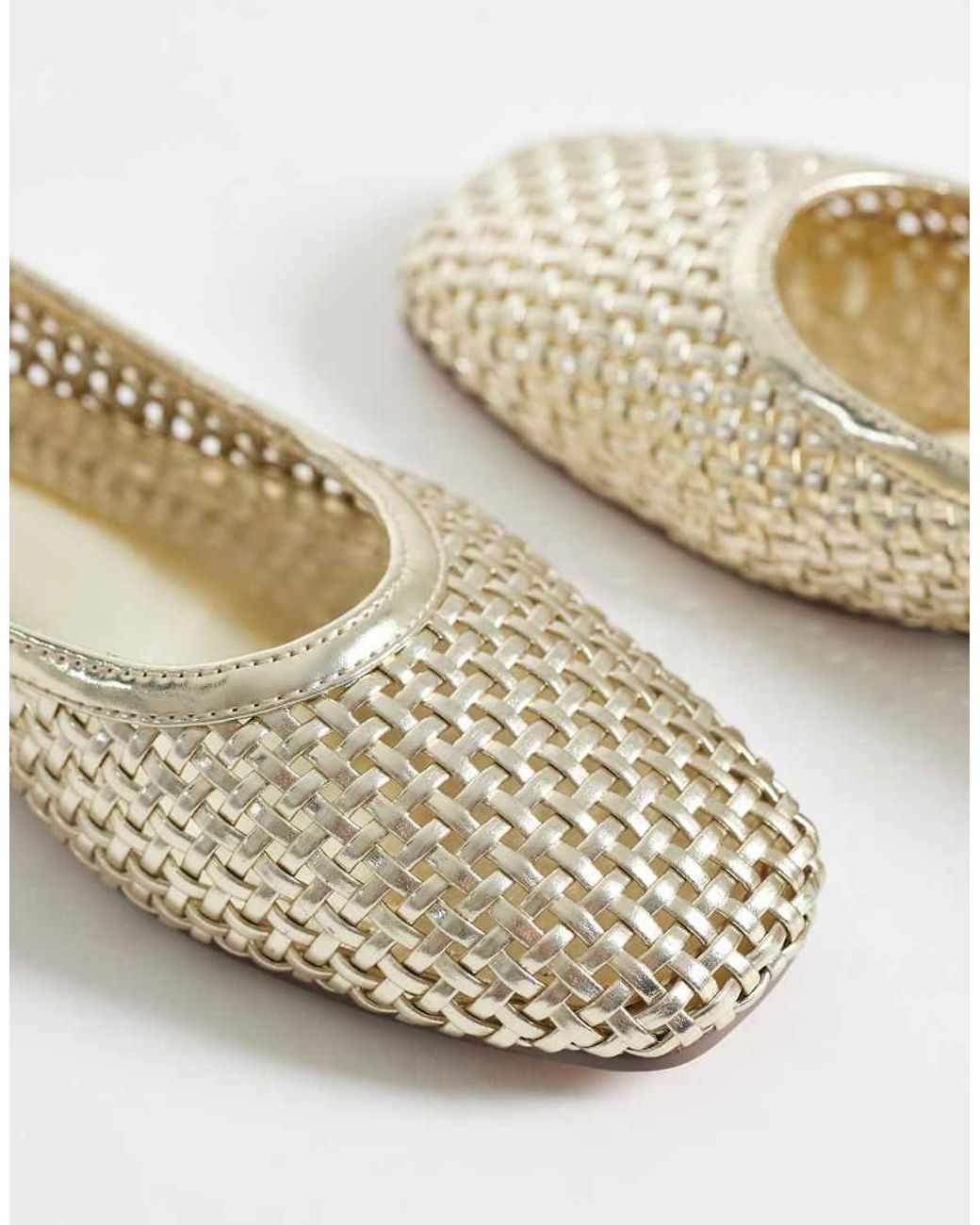 SIMMI Natural Simmi London Islode Woven Ballet Flats